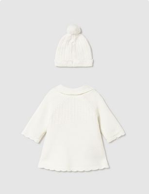 Mayoral 2412 Baby Girl's Knit Coat & Hat Set 2PC/CRUDO
