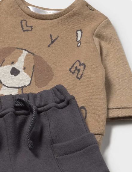 Mayoral 2583 Baby Boy's Long Sleeve Sweater & Jogger Set 2PC – Cacahuete