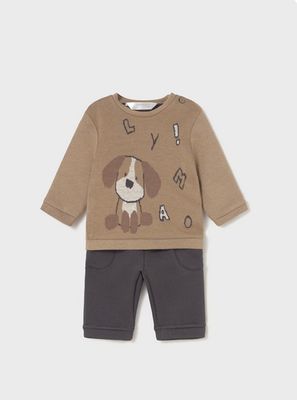 Mayoral 2583 Baby Boy's Long Sleeve Sweater & Jogger Set 2PC – Cacahuete