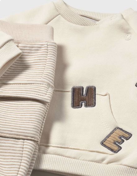 Mayoral 2639 Baby Boy's Long Sleeve Top & Pants Set 2PC – Cacao