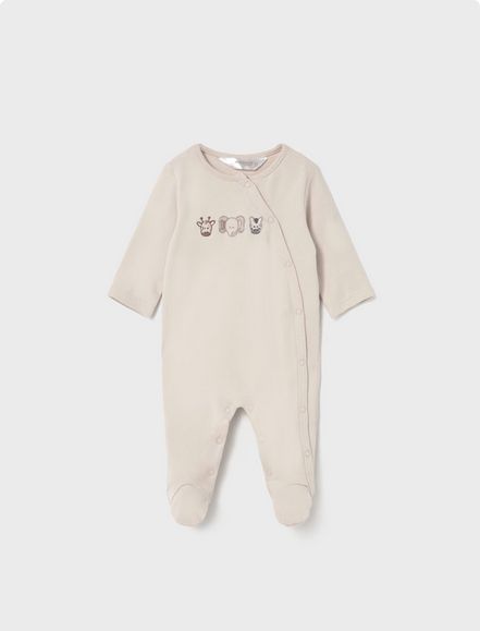 Mayoral 2703 Baby Boy's Long Sleeve Footie Onesie
