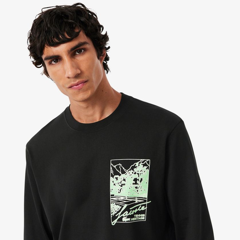 Lacoste TH7709-52 Men's Classic Fit Round Neck T-Shirt