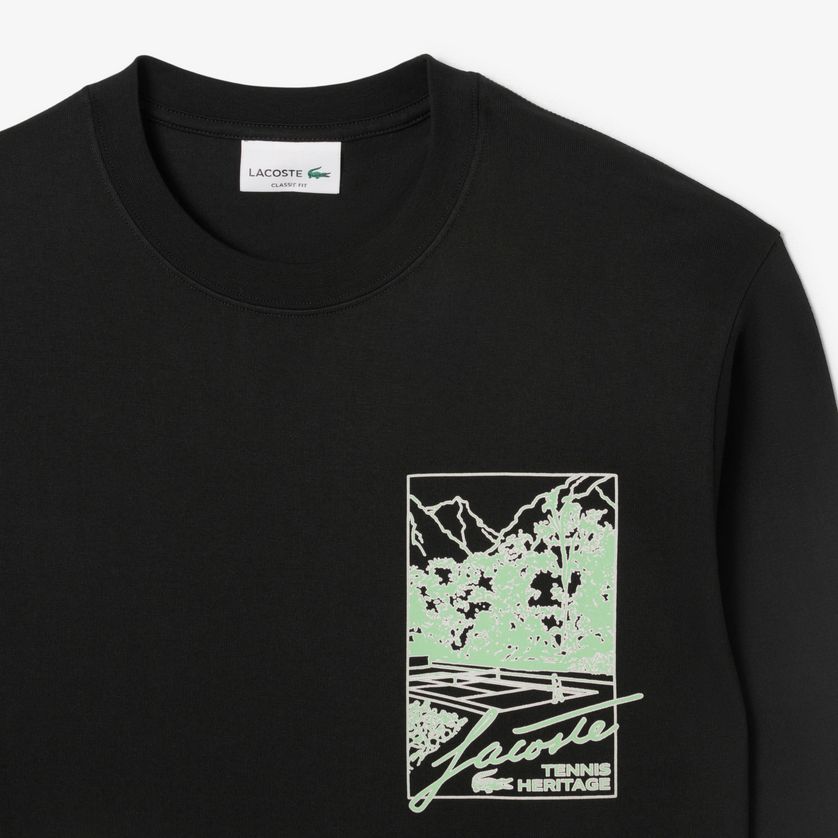 Lacoste TH7709-52 Men's Classic Fit Round Neck T-Shirt