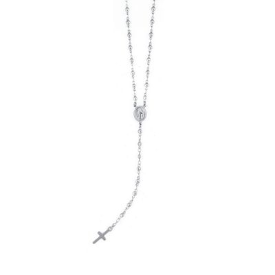 Italgem RN-2 Women’s S.Steel Bead Rosary Necklace