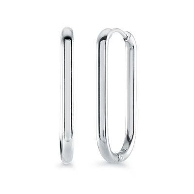 Italgem SEA473 S.Steel 26.2mm Oval Hoop Earrings