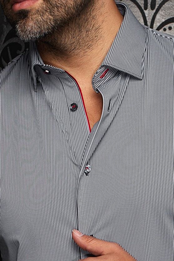Au Noir VOLTA- Men's Long Sleeve Dress Shirt