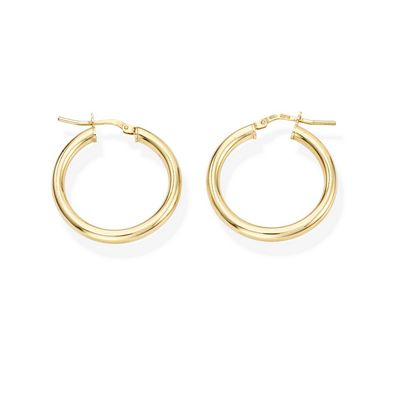 Amen ORCE3G2 Women's Gold-Plated Medium Hoop Earrings