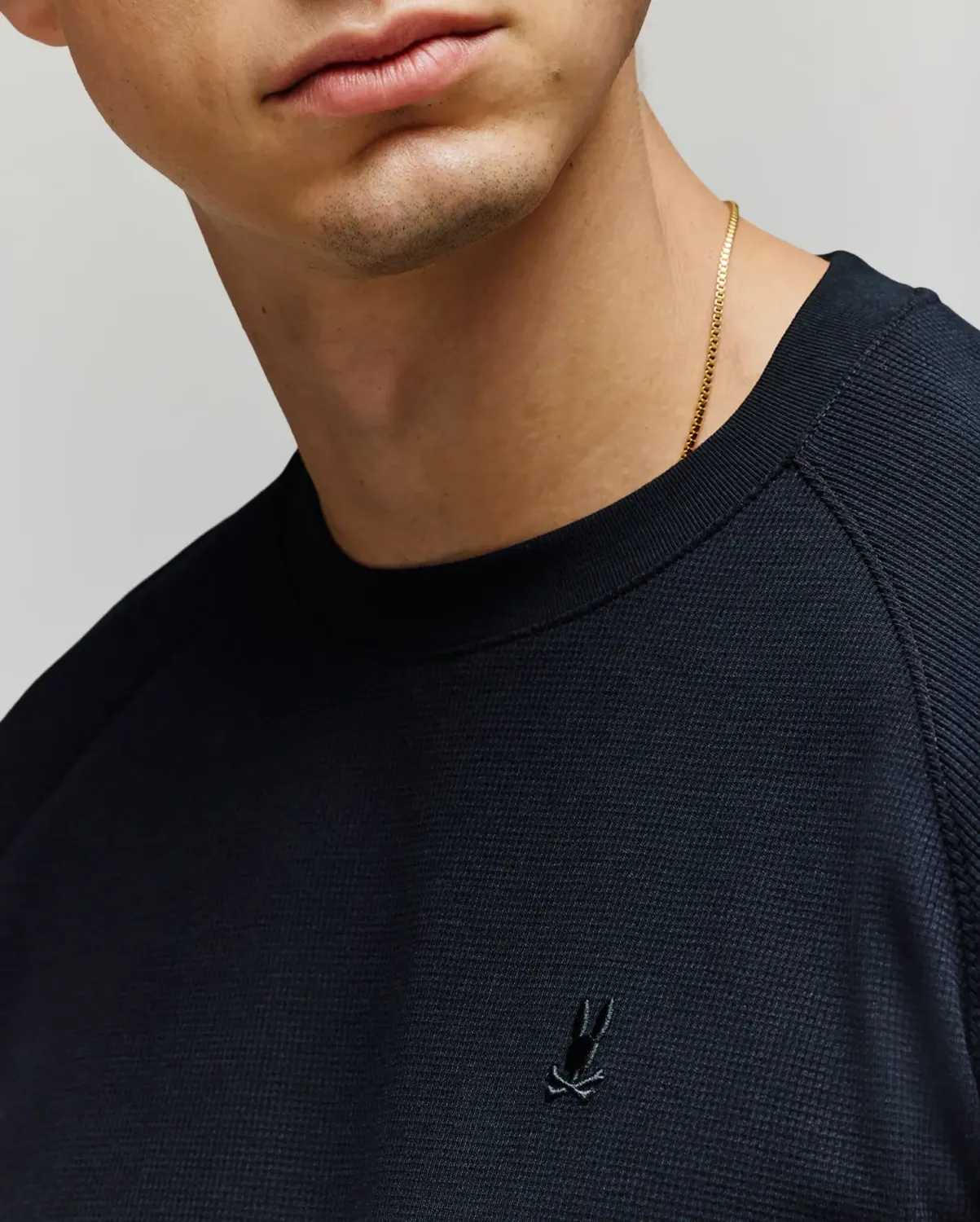 Psycho Bunny MT0200091 L/s Round Neck Waffle Top