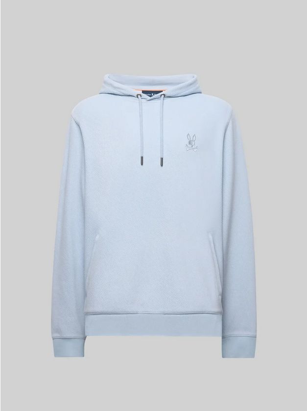 Psycho Bunny MT0500019 Mens Twill Textured Hoodie