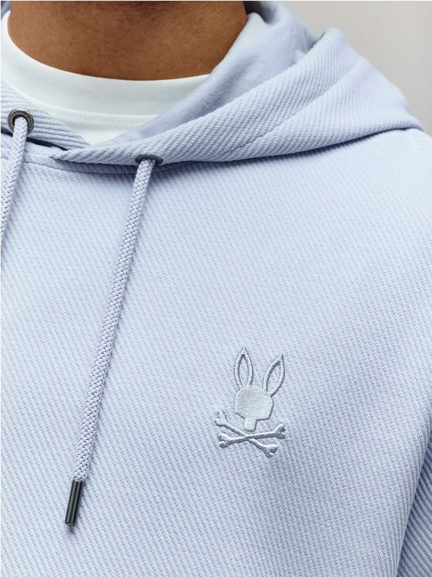 Psycho Bunny MT0500019 Mens Twill Textured Hoodie