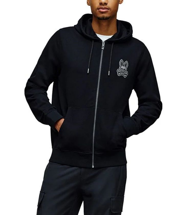 Psycho Bunny MT0500058 Mens Zip Up Hoodie
