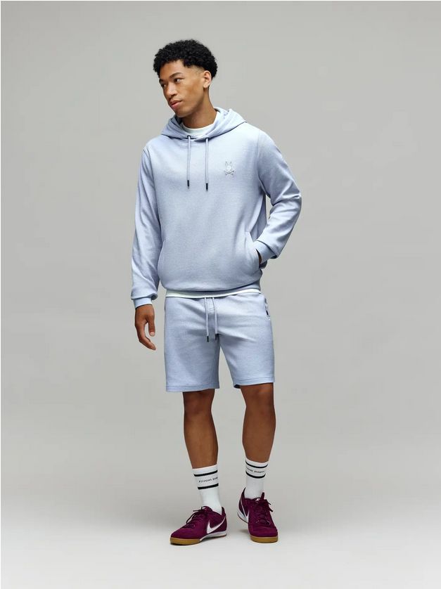 Psycho Bunny MT0500019 Mens Twill Textured Hoodie