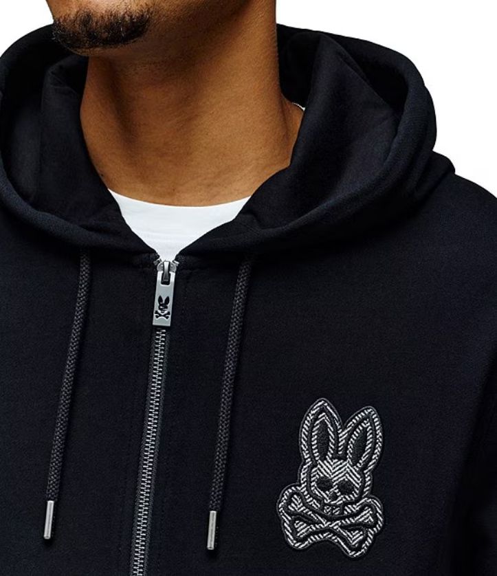 Psycho Bunny MT0500058 Mens Zip Up Hoodie