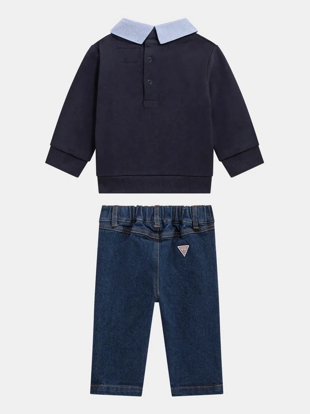Guess I5BG15KAX74 Baby Boy's Sweatshirt & Denim Pant Set