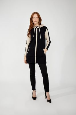 Frank Lyman 254915 Women's Hooded Knit Zip-Up Jacket/