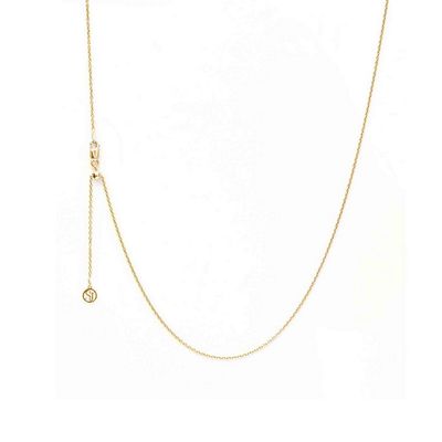 Sif Jakobs CL548Y/P4MRD Gold Plated 45cm Anchor Chain Necklace w/ CZ Pendant