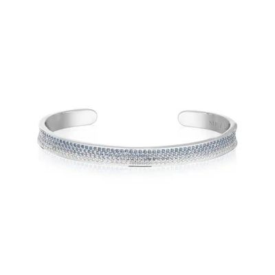 Sif Jakobs BG2392-GBL Silver Bangle w/ White & Blue CZ