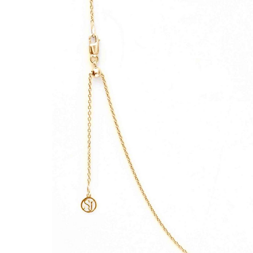 Sif Jakobs CL548Y/P4MRD Gold Plated 45cm Anchor Chain Necklace w/ CZ Pendant