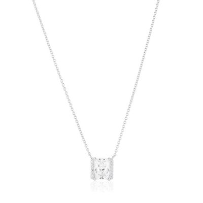 Sif Jakobs N42276-CZ Rocconova Silver Necklace W/ Cubic Zirconia