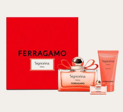 Ferragamo 18389- SIGNORINA Unica- Women's Eau de Parfum 3pc Gift Box Set