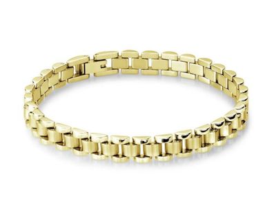 Italgem SMB529 Men's Gold-IP S.Steel Rolex Design Bracelet