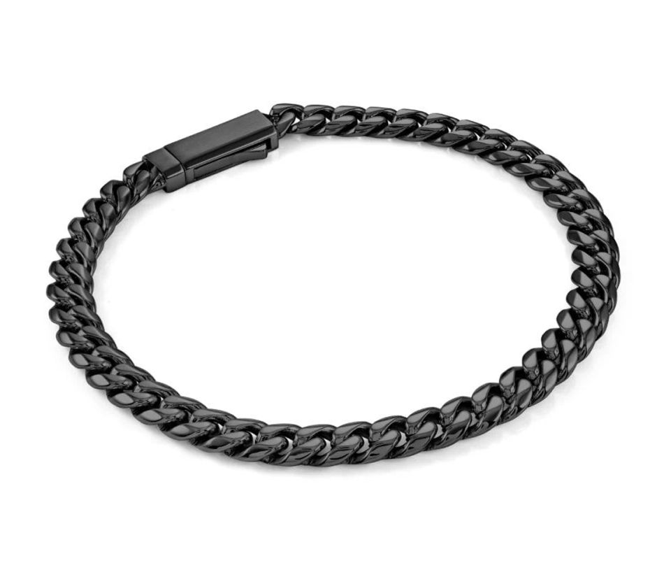 Italgem SMB834 Men's S.Steel 6MM- Curb Key Clasp Bracelet