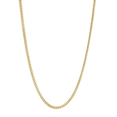 Italgem SYN101 Men's Gold IP-S.Steel 2.6MM-Polished Curb Chain/