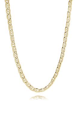 Italgem SYN78 Men's Gold IP-S.Steel 7MM-Mariner Link Chain/