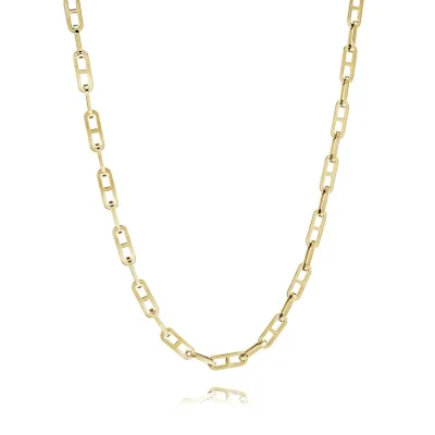 Italgem SYN79 Women's Gold-IP S.Steel 5.5MM-Oval-H-Link Chain/
