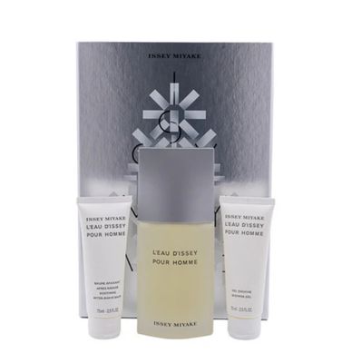Issey Miyake 31800562 L'Eau D’Issey  Men's Eau De Toilette, Shower Gel & After Shave Balm Set 3PC 125ml, 50ml, 50ml