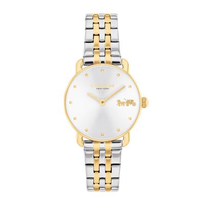 Coach 14504618 Women's Two-Tone Analog Watch with Silver-Tone Dial