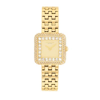 Coach 14504559 Women's Watch CZ Square Shape/ GOLD