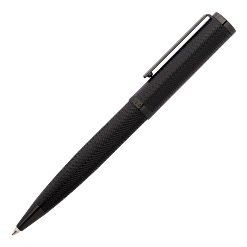 Hugo Boss HSI1064D Formation Herringbone Gun Ball Point Pen
