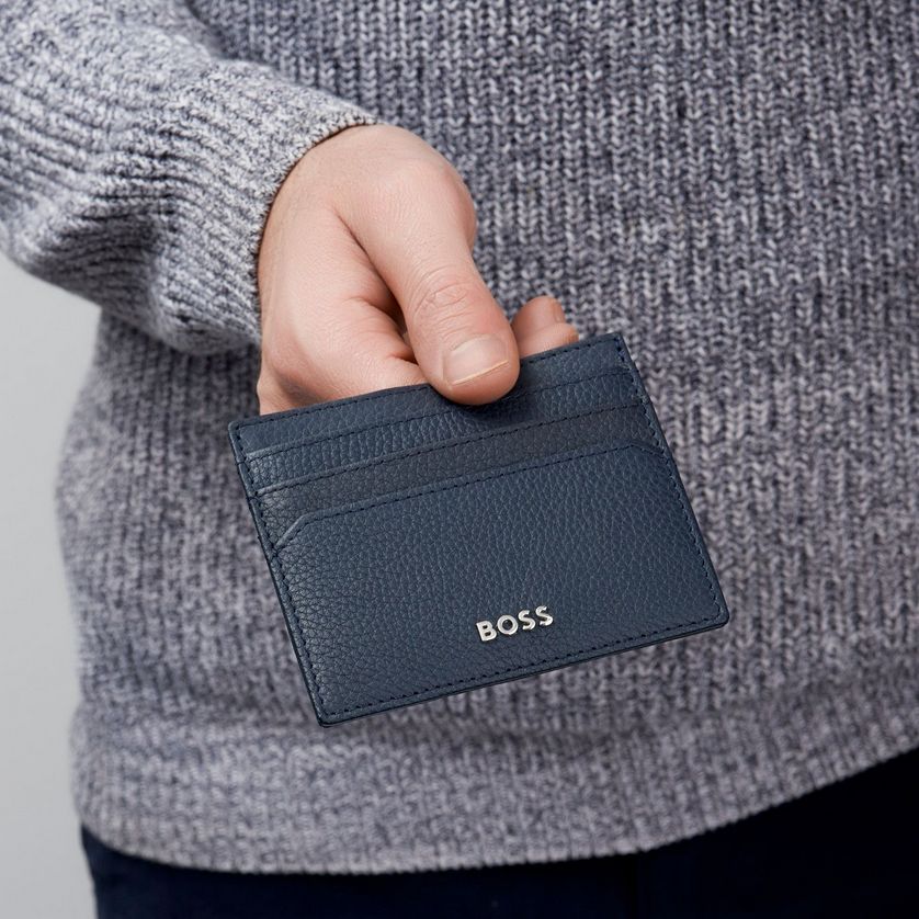 Boss HLC416N Classic Grained Navy Card Holder