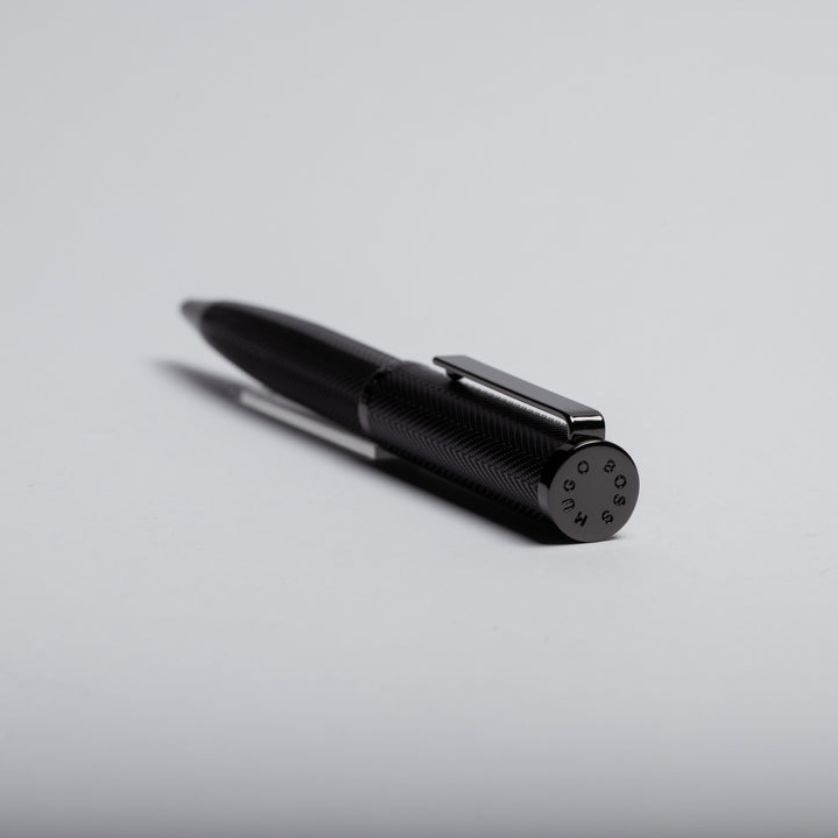 Hugo Boss HSI1064D Formation Herringbone Gun Ball Point Pen