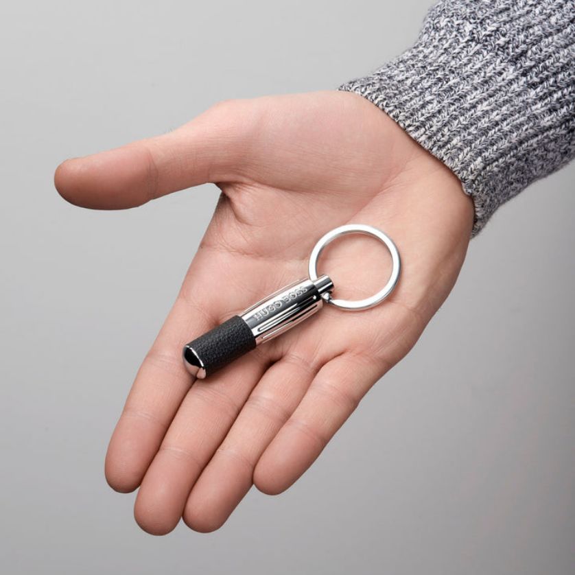 Hugo Boss HAK410A Pure Iconic Black Key Ring Chain