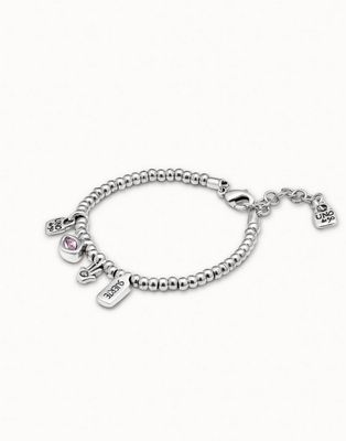 UNOde50 PUL1853RSAMTL0M Bracelet Silver Charms Pink Eye