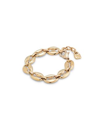 UNOde50 PUL2407ORO0000M 18kt Gold-Plated Small Oval Links Bracelet