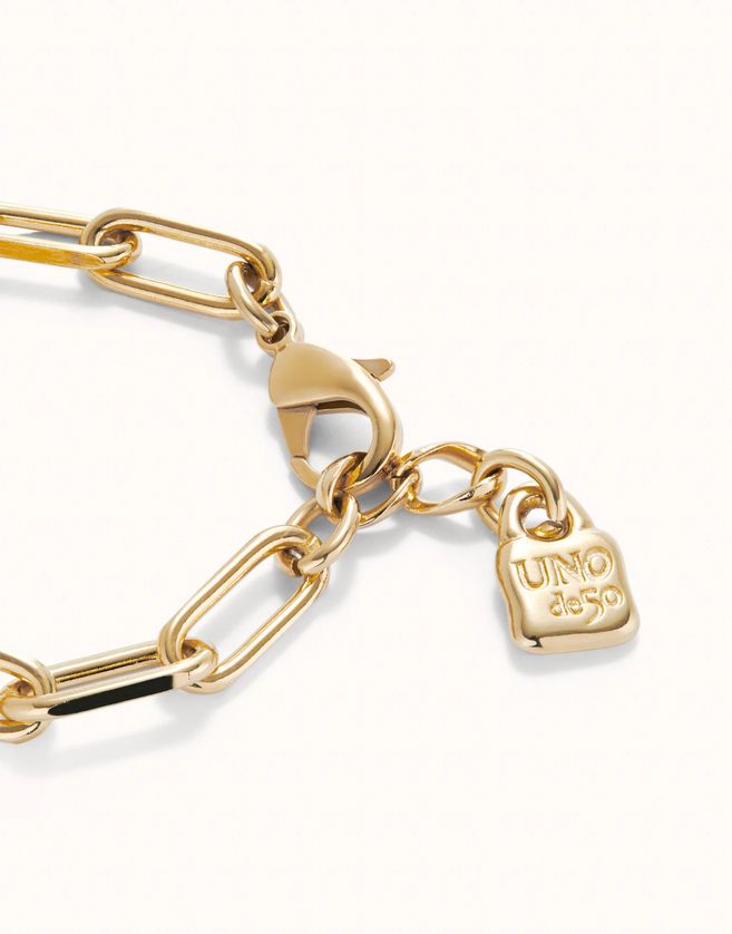 UNOde50 PUL2468ORO0000M 18kt Gold-Plated Chain Link Bracelet
