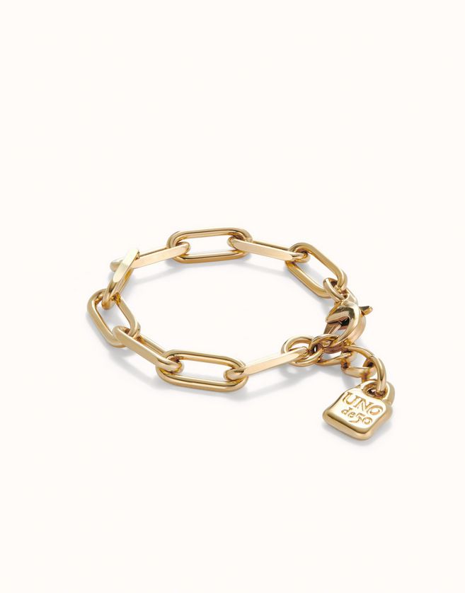 UNOde50 PUL2468ORO0000M 18kt Gold-Plated Chain Link Bracelet