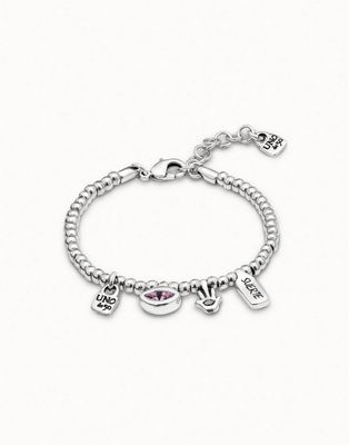 UNOde50 PUL1853RSAMTL0M Bracelet Silver Charms Pink Eye