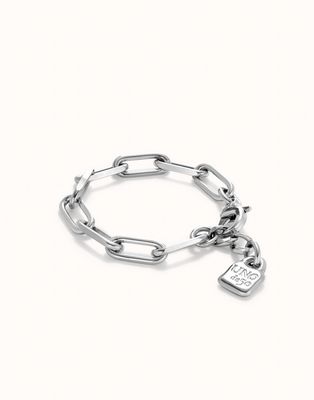 UNOde50 PUL2468MTL0000M Silver Plated Chain Link Bracelet