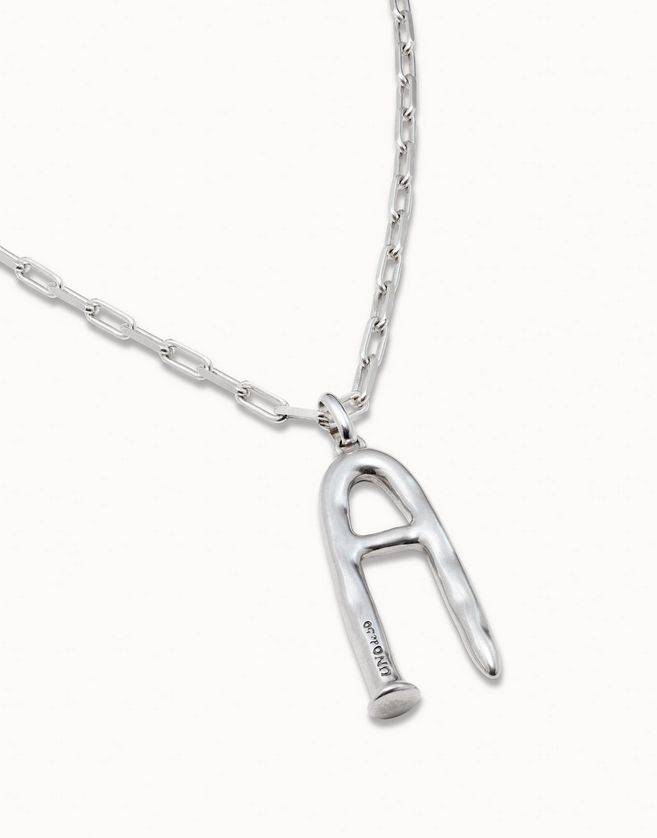 Uno de 50 COL1607MTL0000U Silver Plated Long Oval Link Necklace