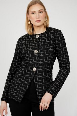 Frank Lyman 253385 Women's Knit Jacket w/ Buttons/