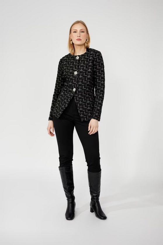 Frank Lyman 253385 Women's Knit Jacket w/ Buttons