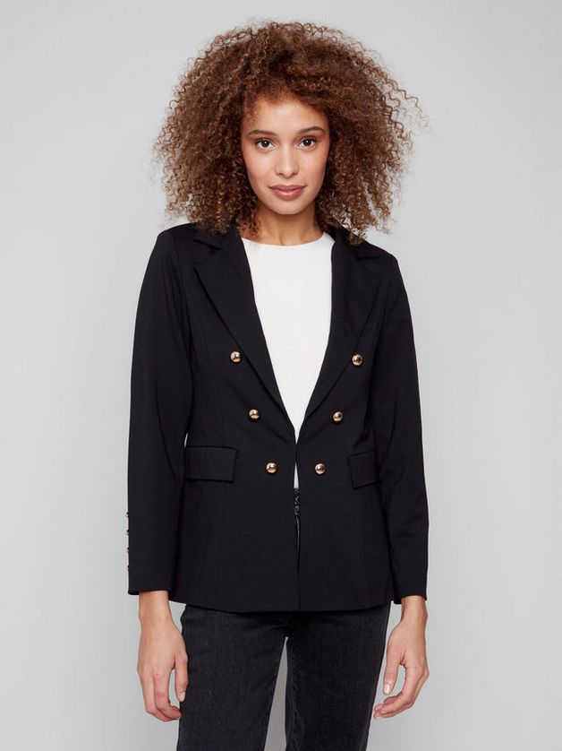 Charlie B C6394/633B Women's Blazer w/ Hook & Eye Closure