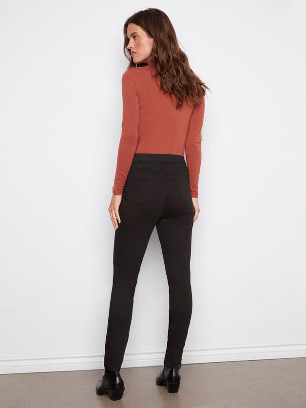 Charlie B C5125Z/618A Stretched Colored Twill Pull-On Pants