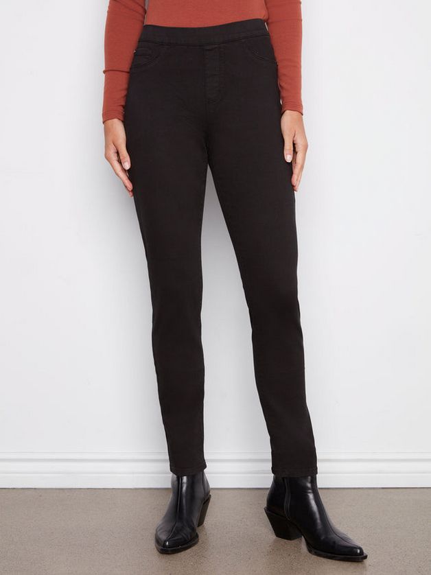 Charlie B C5125Z/618A Stretched Colored Twill Pull-On Pants