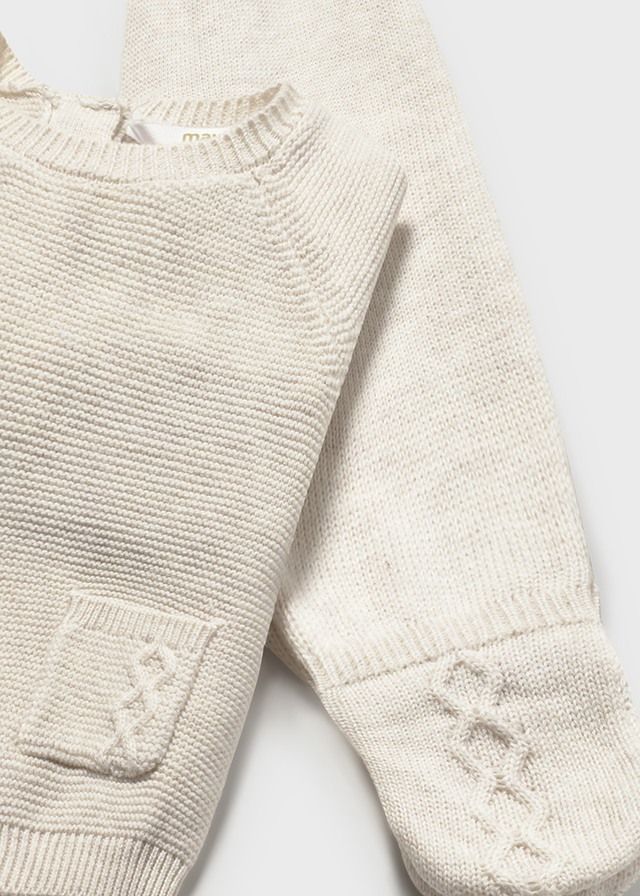 Mayoral 2564 Baby's Knit Top, Bottom, & Hat Set