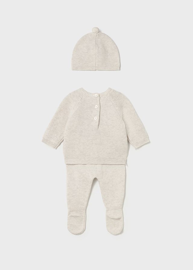 Mayoral 2564 Baby's Knit Top, Bottom, & Hat Set